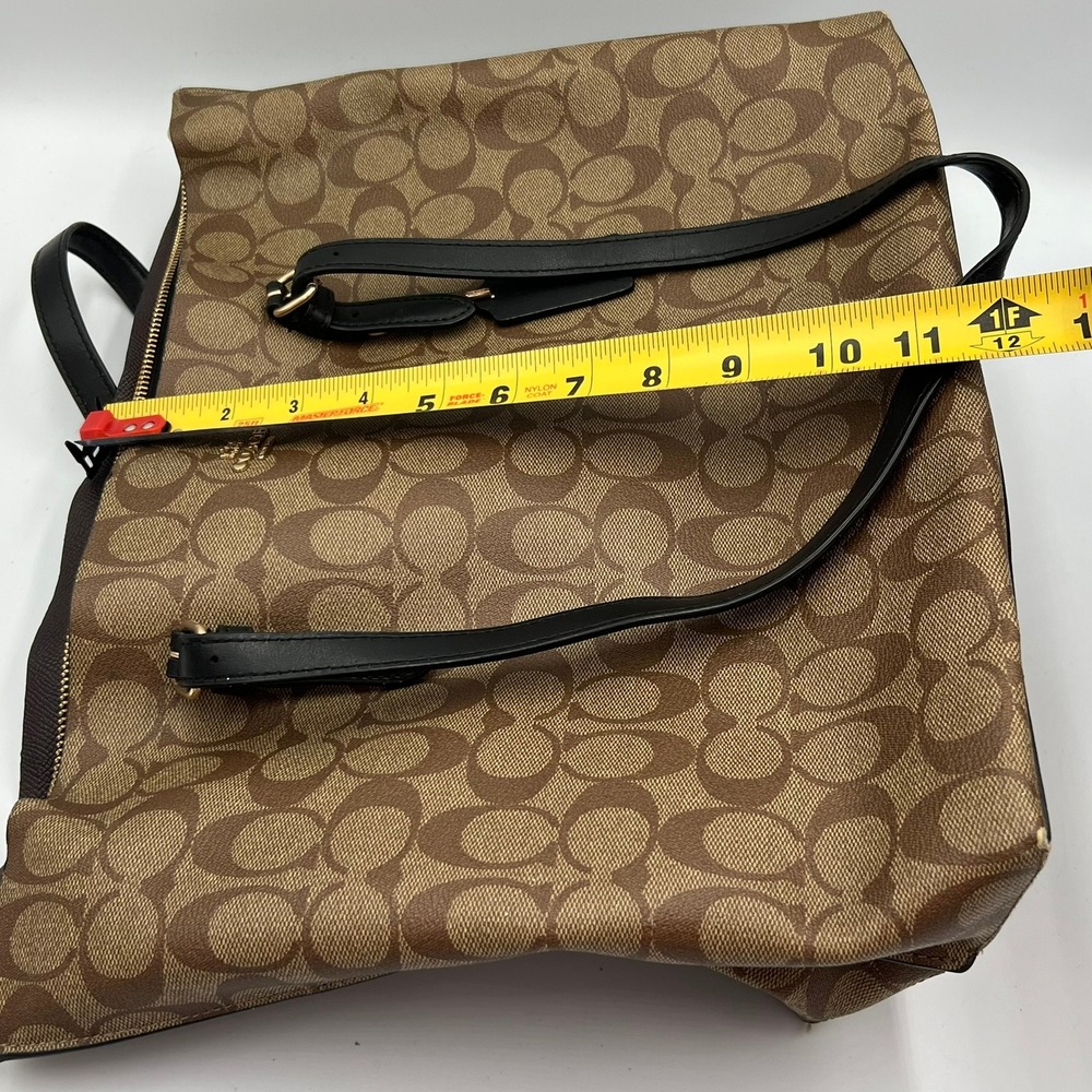 Coach Gallery Tote Women Large Khaki Brown Good Signature Canvas 79609 - Picture 8 of 8
